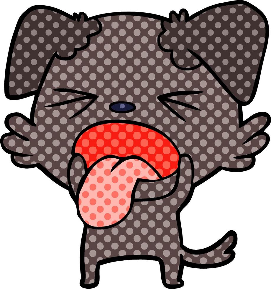 cartoon disgusted dog vector