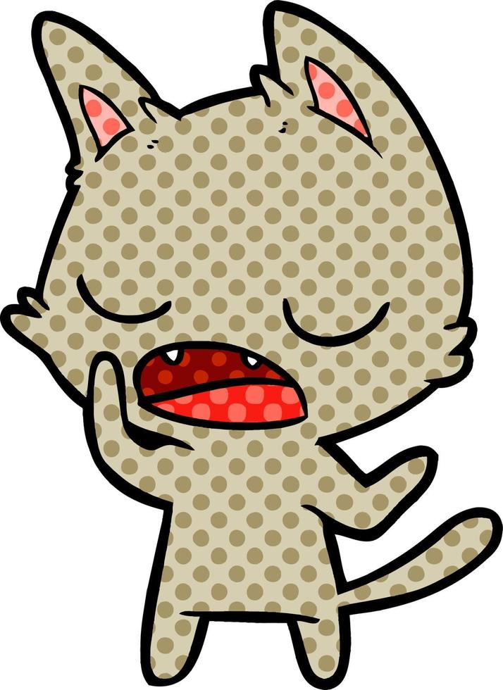 talking cat cartoon vector