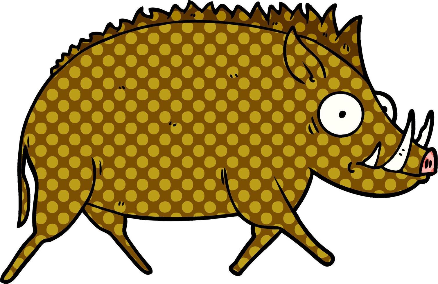 cartoon wild boar vector