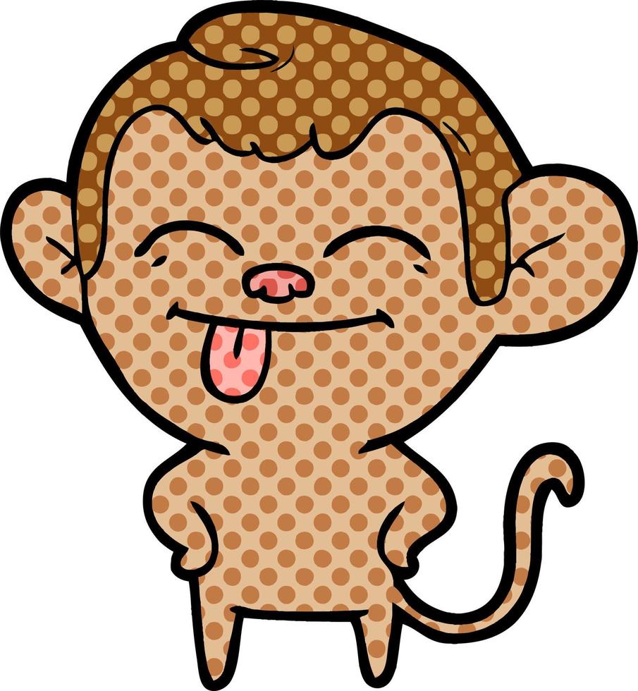 funny cartoon monkey vector