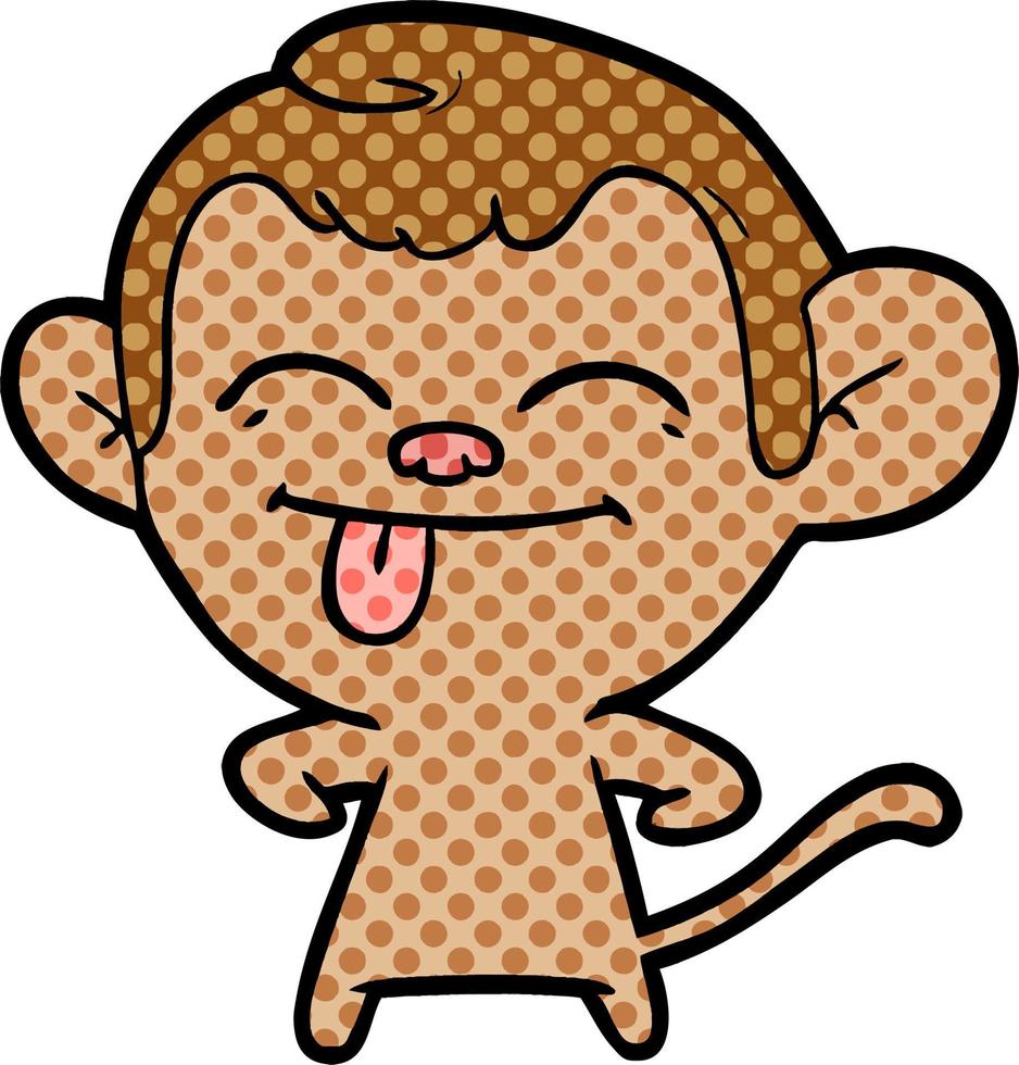 funny cartoon monkey vector