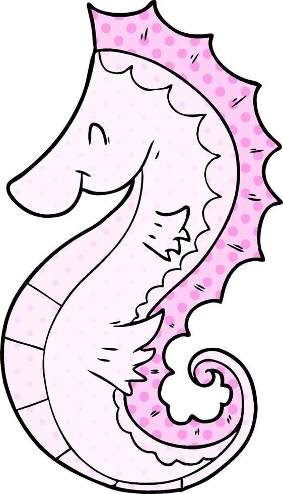 cartoon sea horse vector