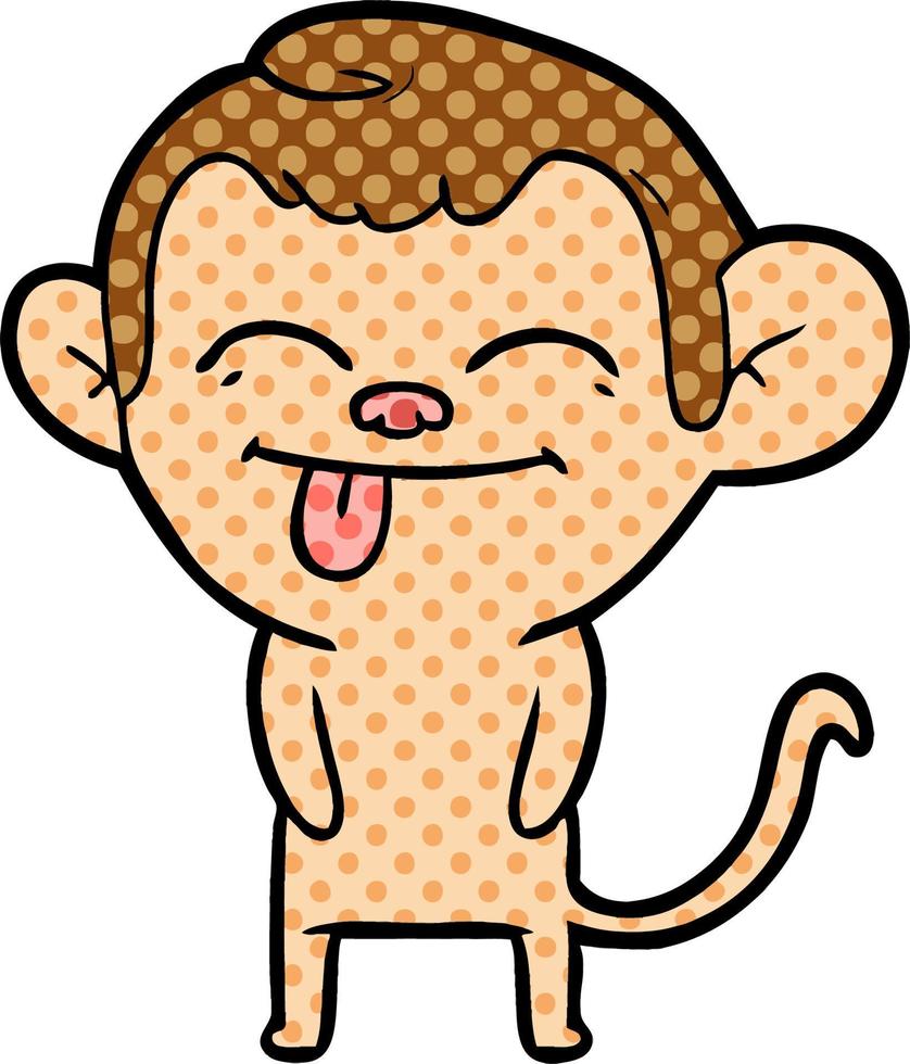 funny cartoon monkey vector