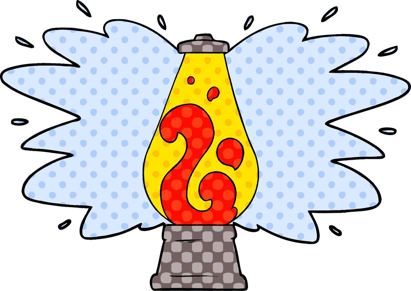 cartoon retro lava lamp vector