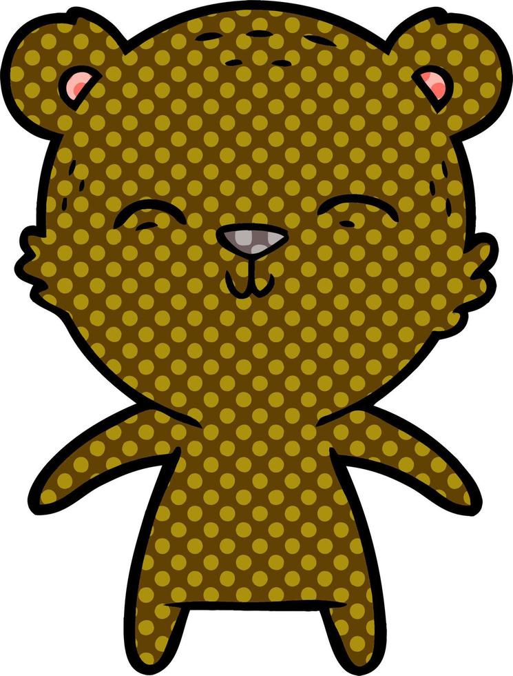 happy cartoon bear vector
