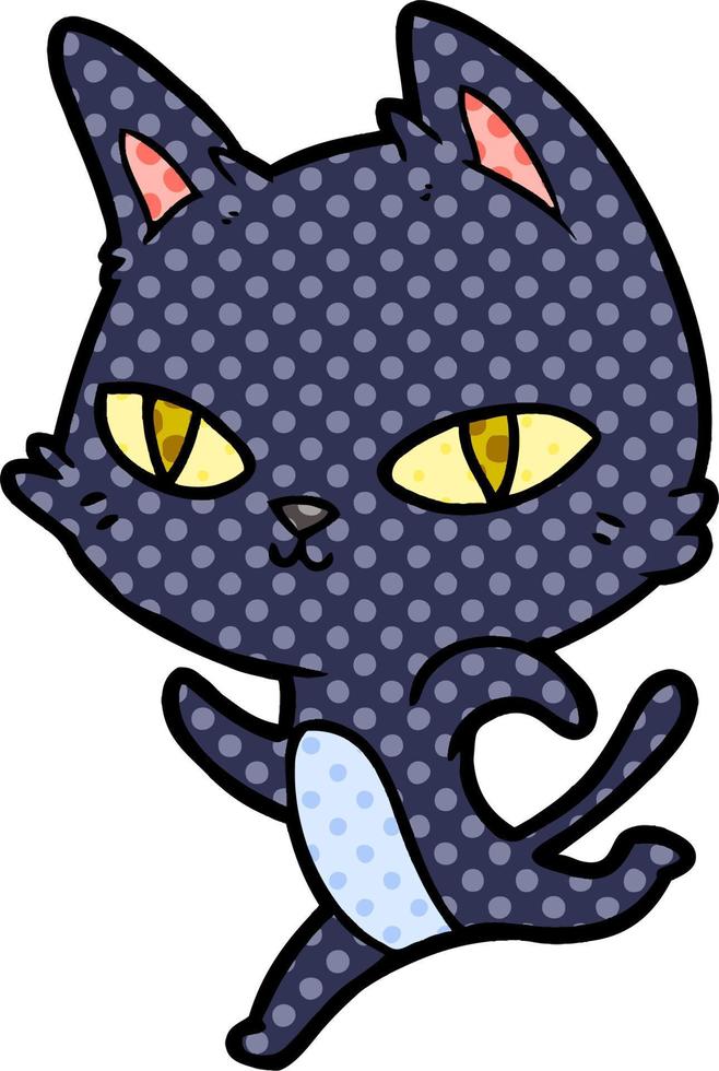 cartoon cat staring vector