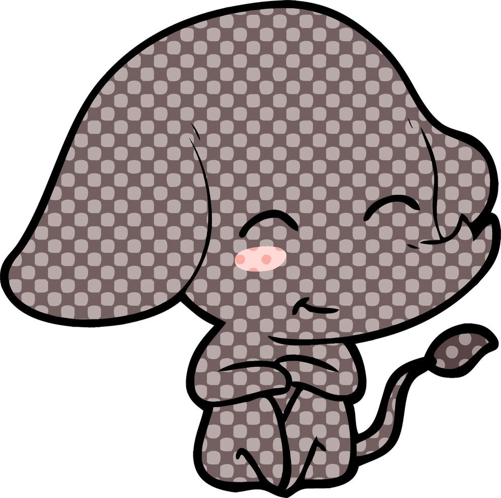 cute cartoon elephant vector