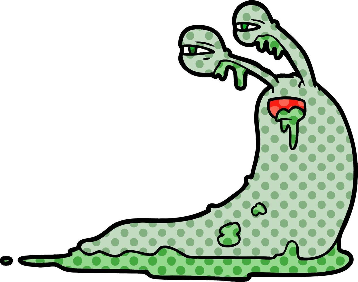 gross cartoon slug vector