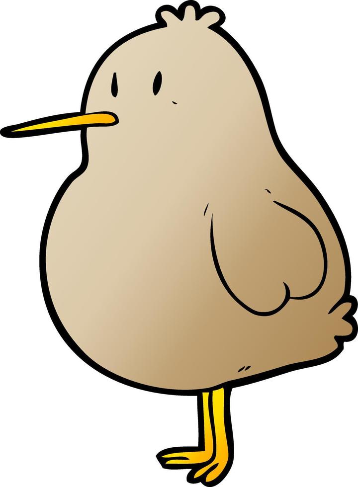 cute cartoon kiwi bird vector