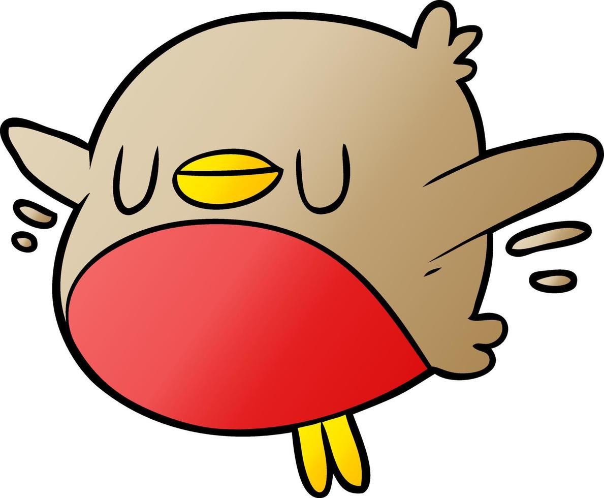 cute cartoon christmas robin vector