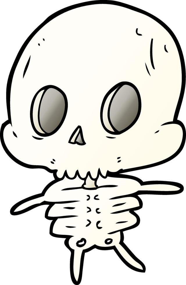 cute cartoon skeleton vector