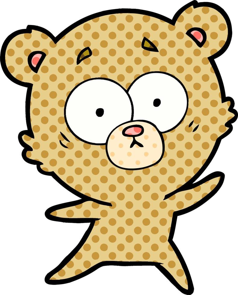 anxious bear cartoon vector