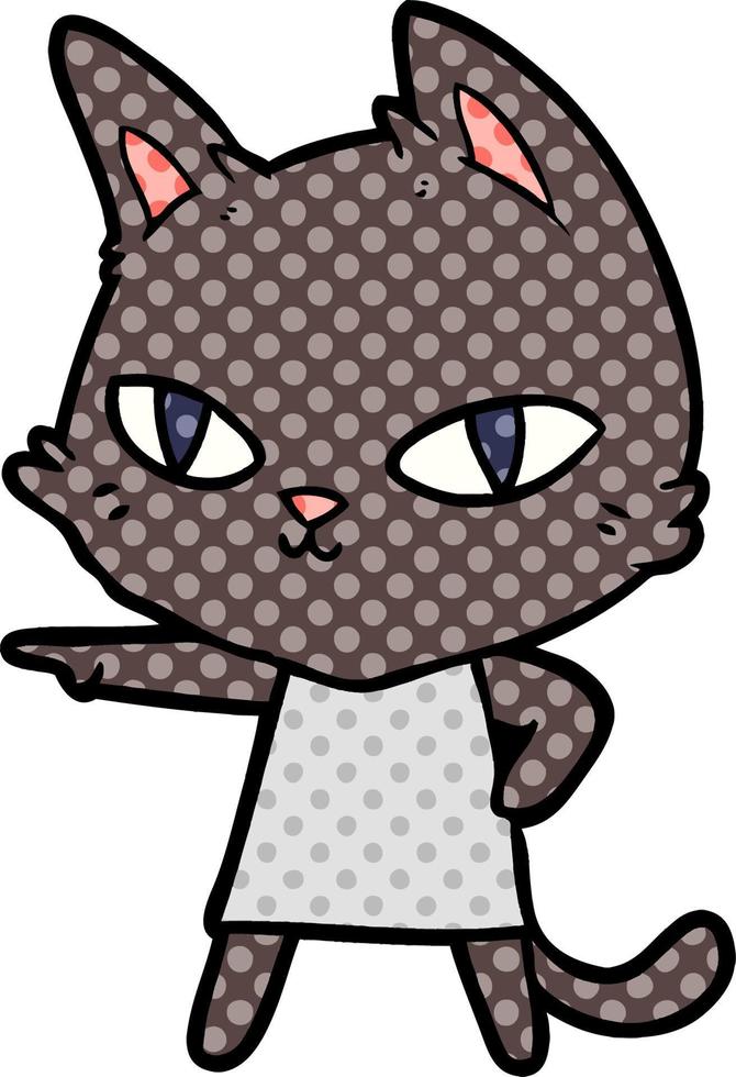 cartoon cat staring vector