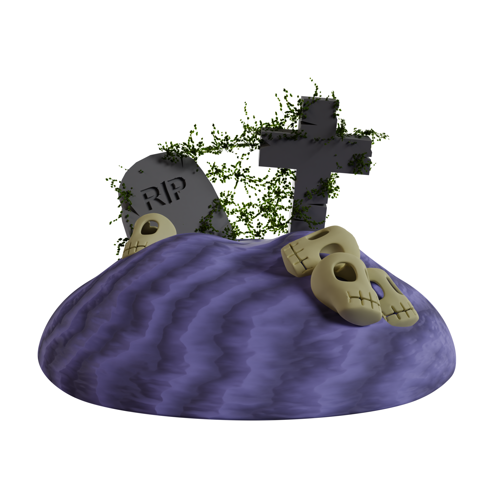 Halloween Rip Grave with skull 28153141 PNG