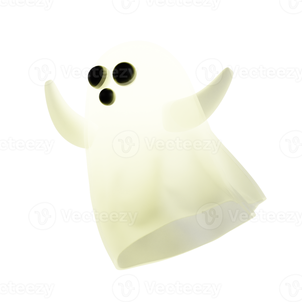 3d ghost character png