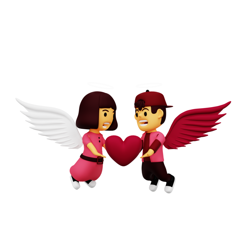 Free 3d love angel 12421728 PNG with Transparent Background