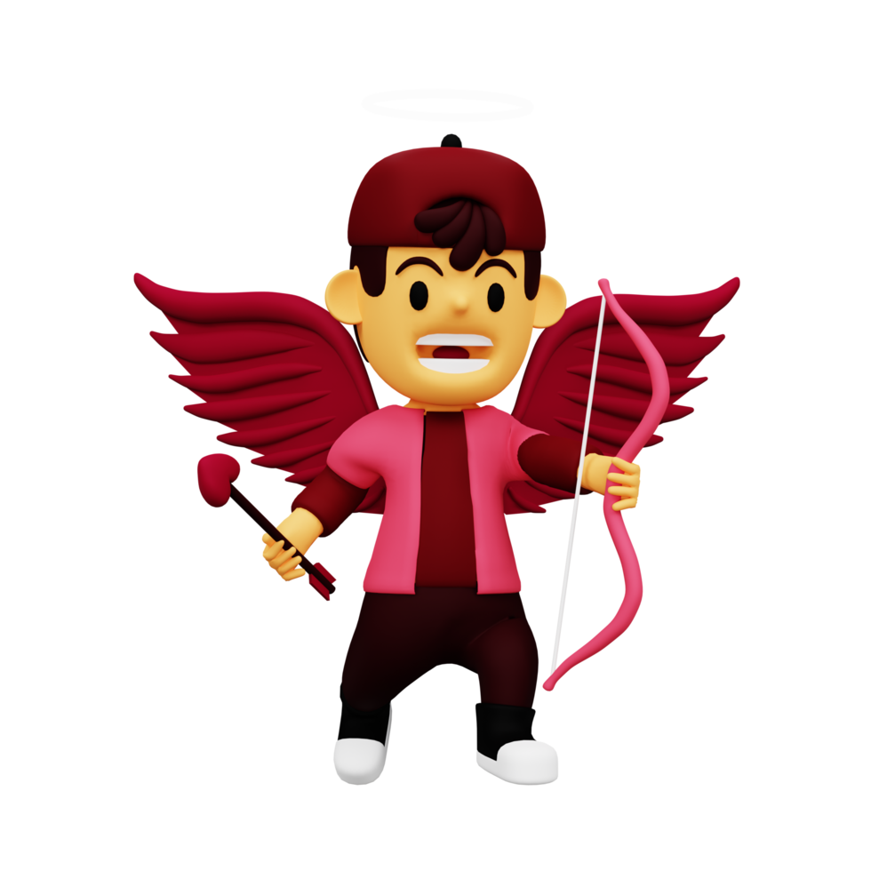 3d love angel png