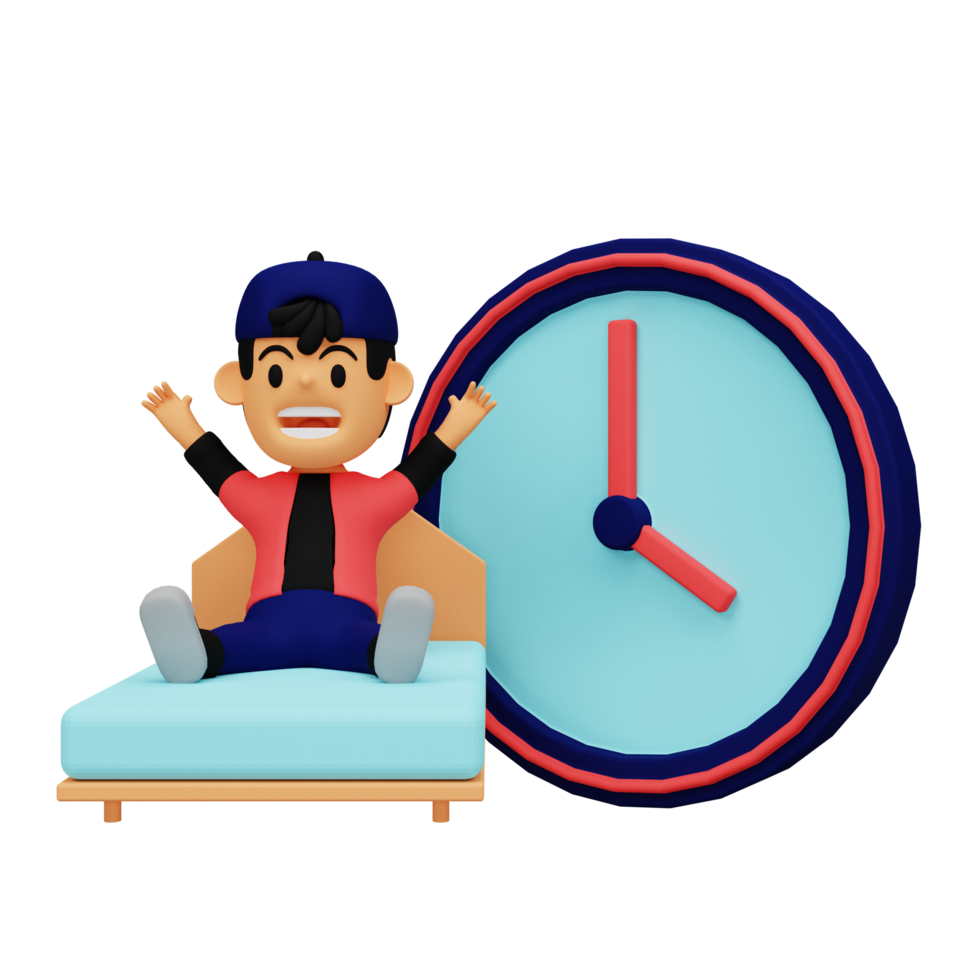 3d time management illustration png