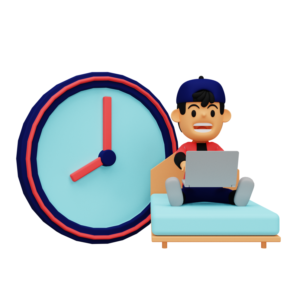 3d time management illustration png