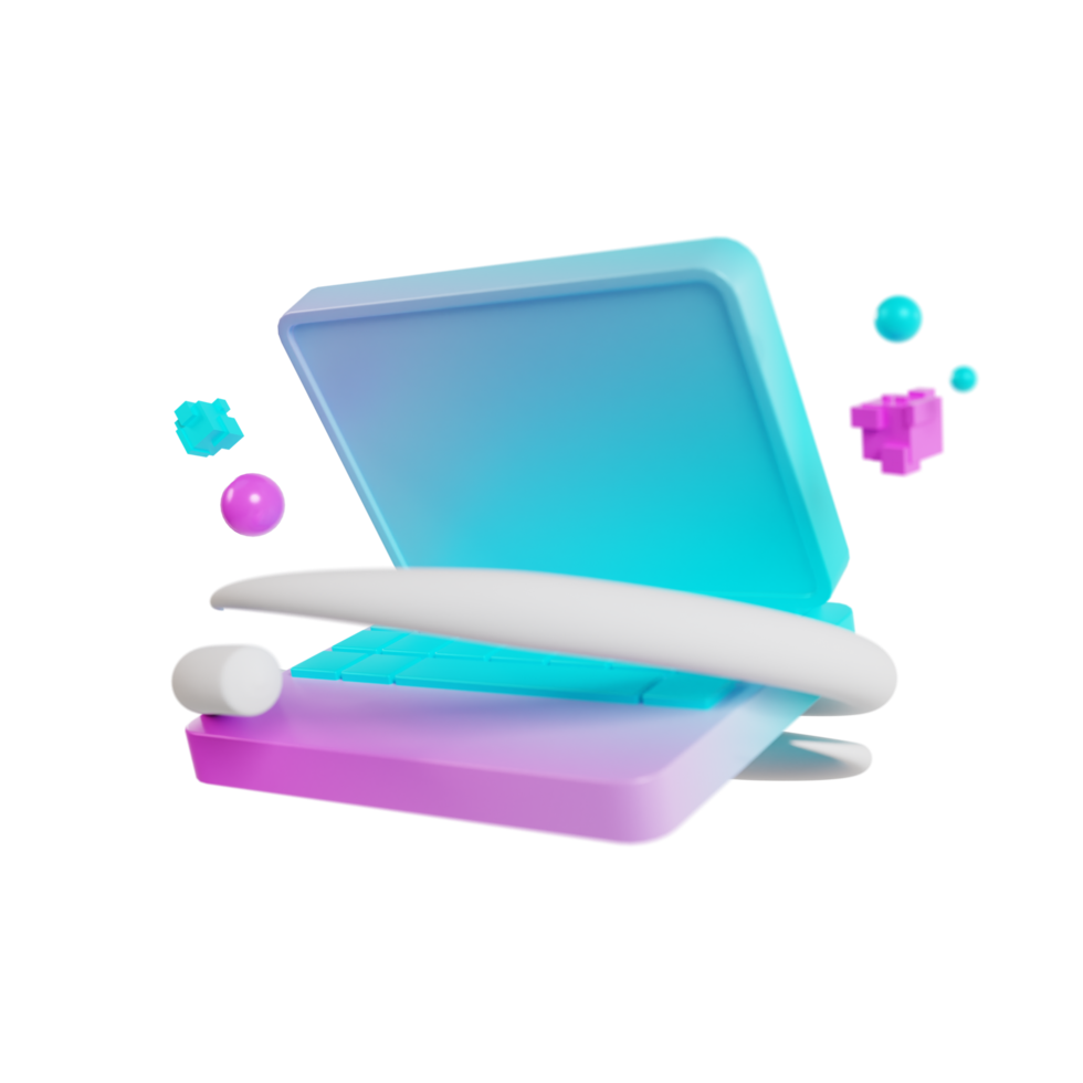 Icona del computer portatile 3D png