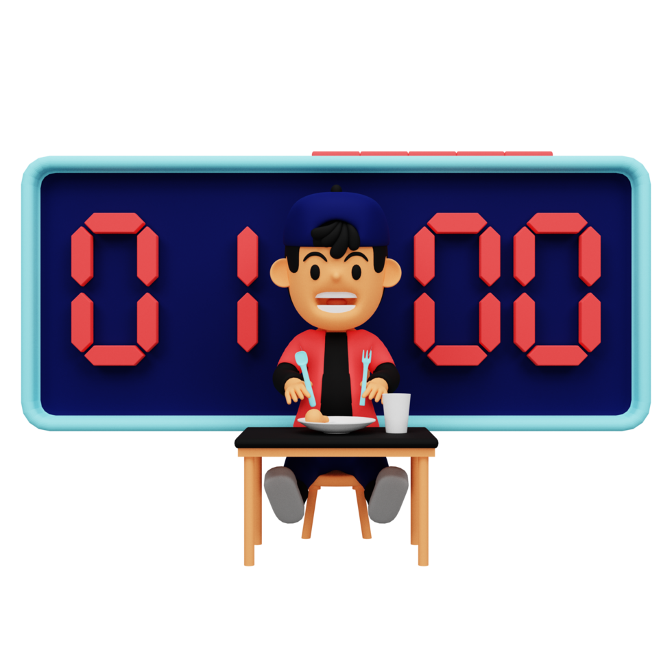 3d time management illustration png