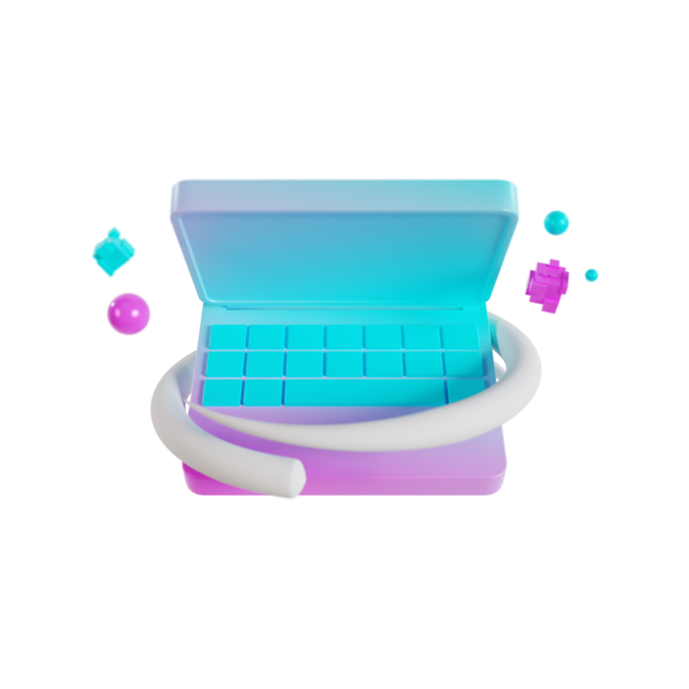 3d laptop icon png