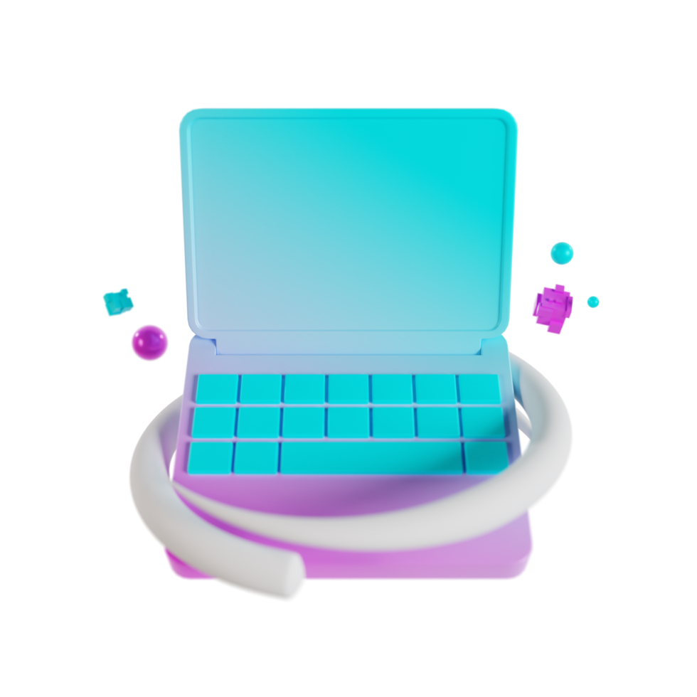 3d laptop icon png