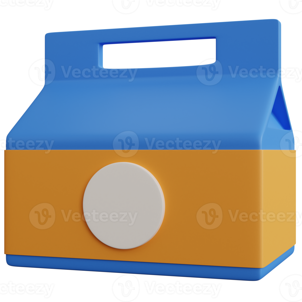 3d rendering food box isolated png