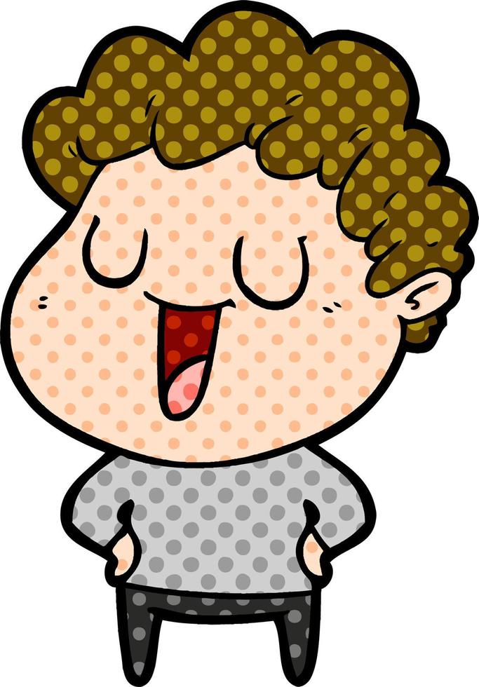 laughing cartoon man vector