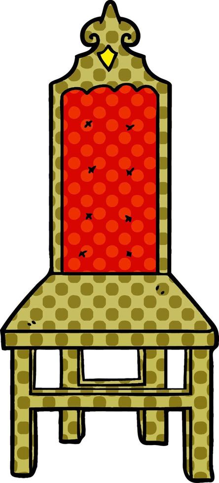 fancy cartoon chair vector