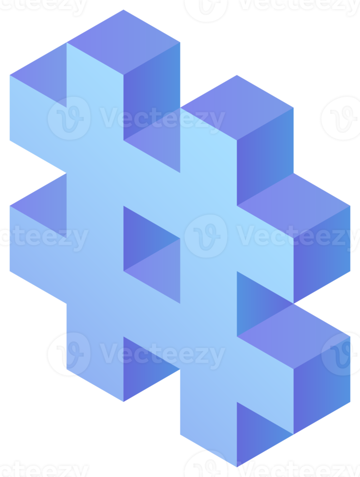 3D geometric shape, geometric design element. PNG with transparent background