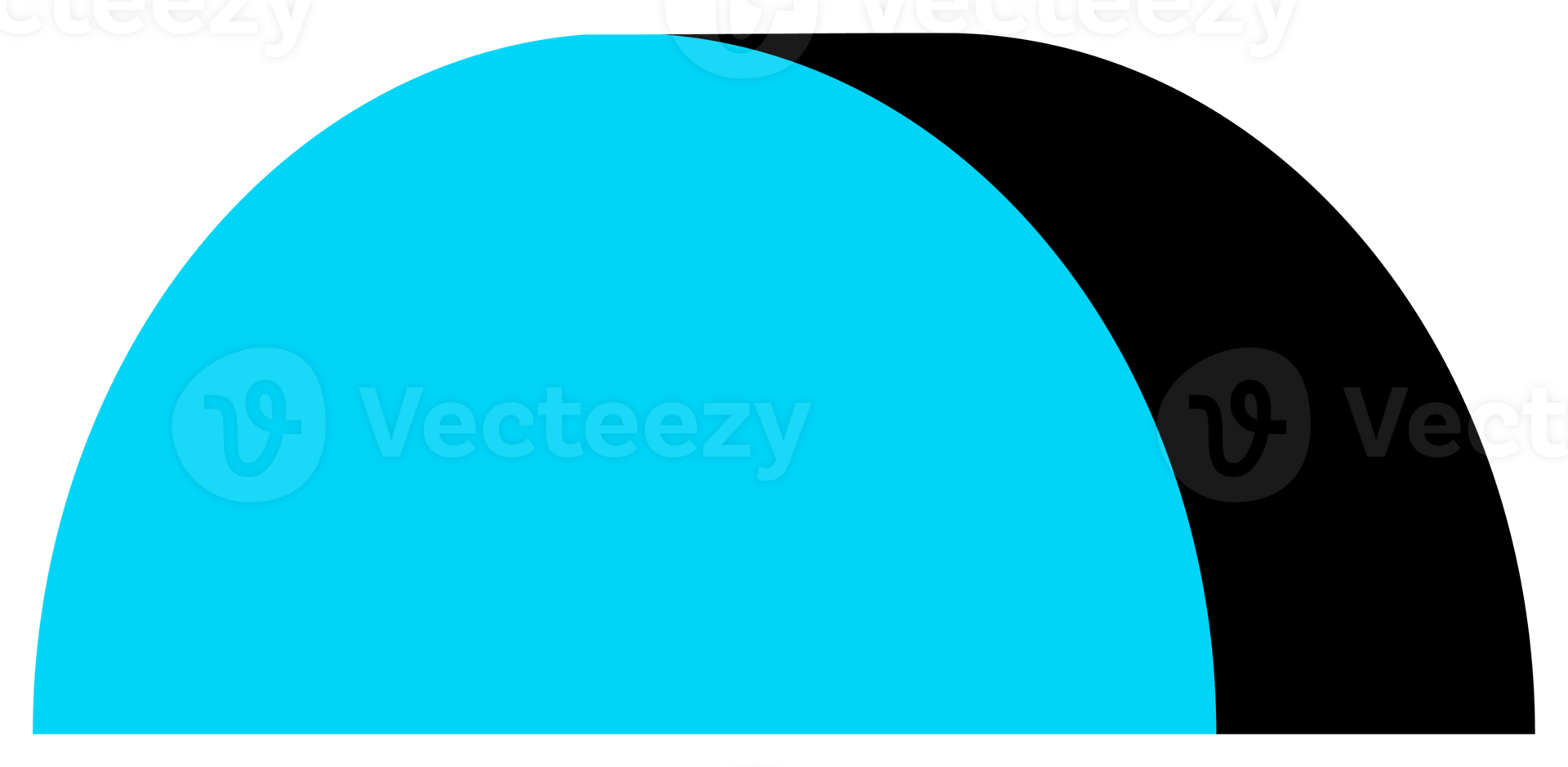 meetkundig voorwerp in zwart en blauw kleuren. PNG met transparant achtergrond