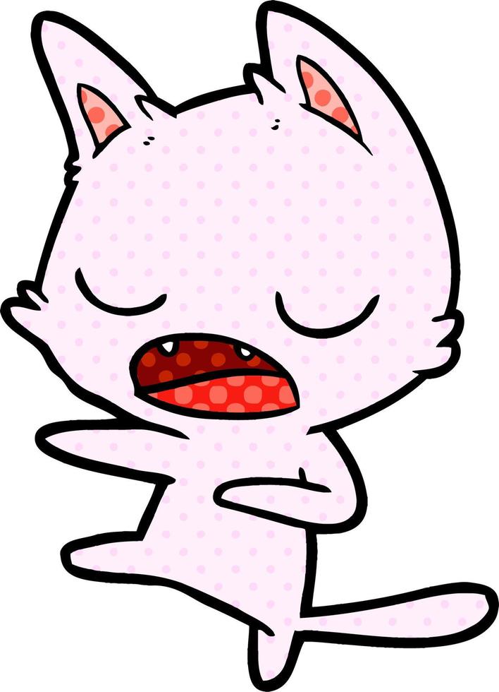 talking cat dancing vector