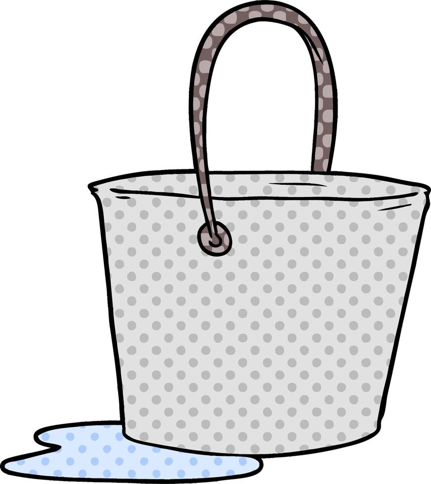 cartoon bucket of water vector