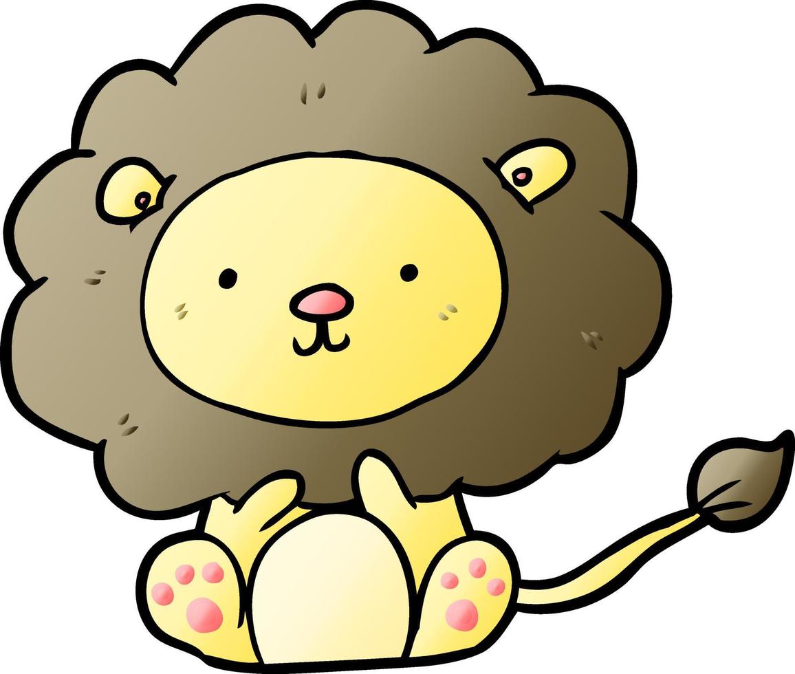 cute cartoon lion vector