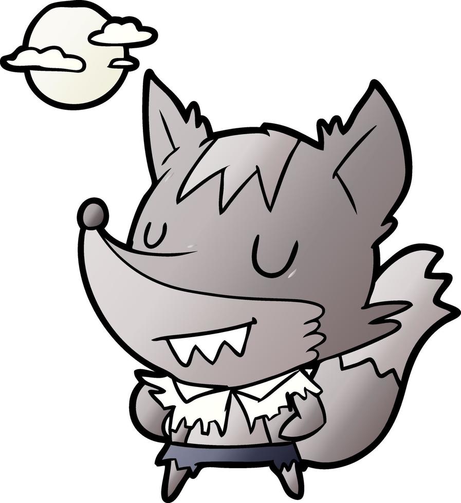 cartoon halloween werewolf vector
