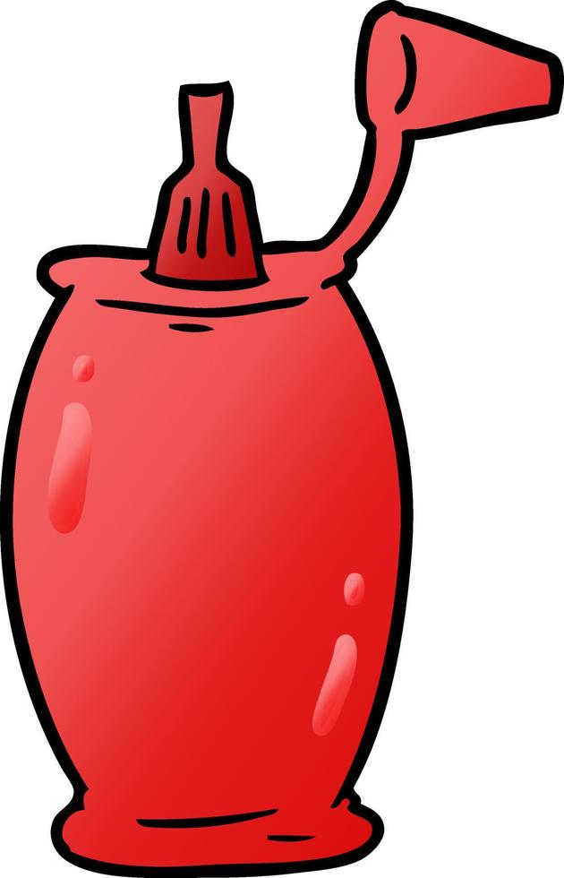 cartoon tomato ketchup bottle vector