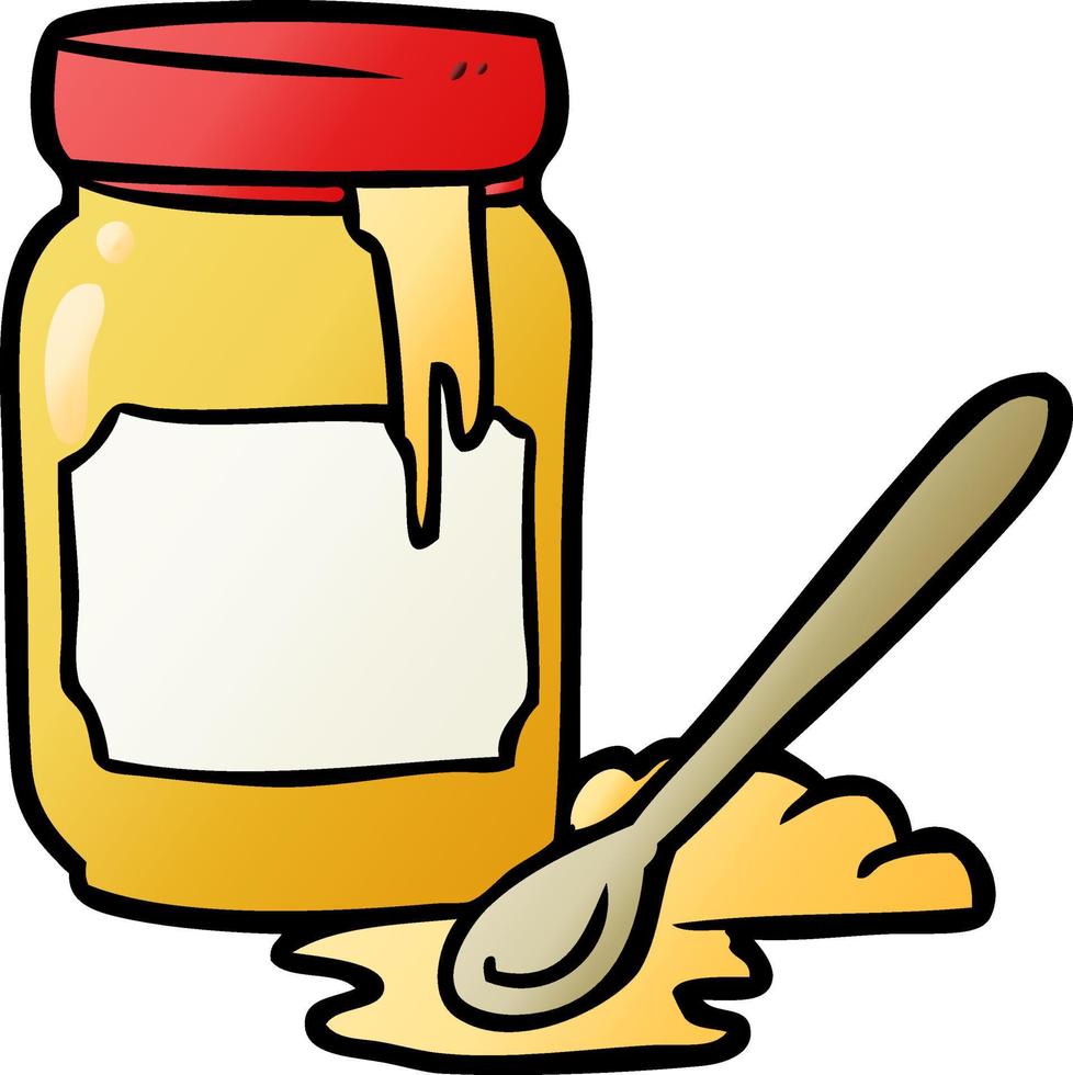 cartoon jar of honey vector