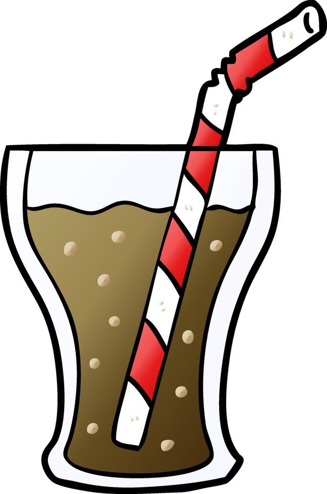 cartoon glass of cola vector