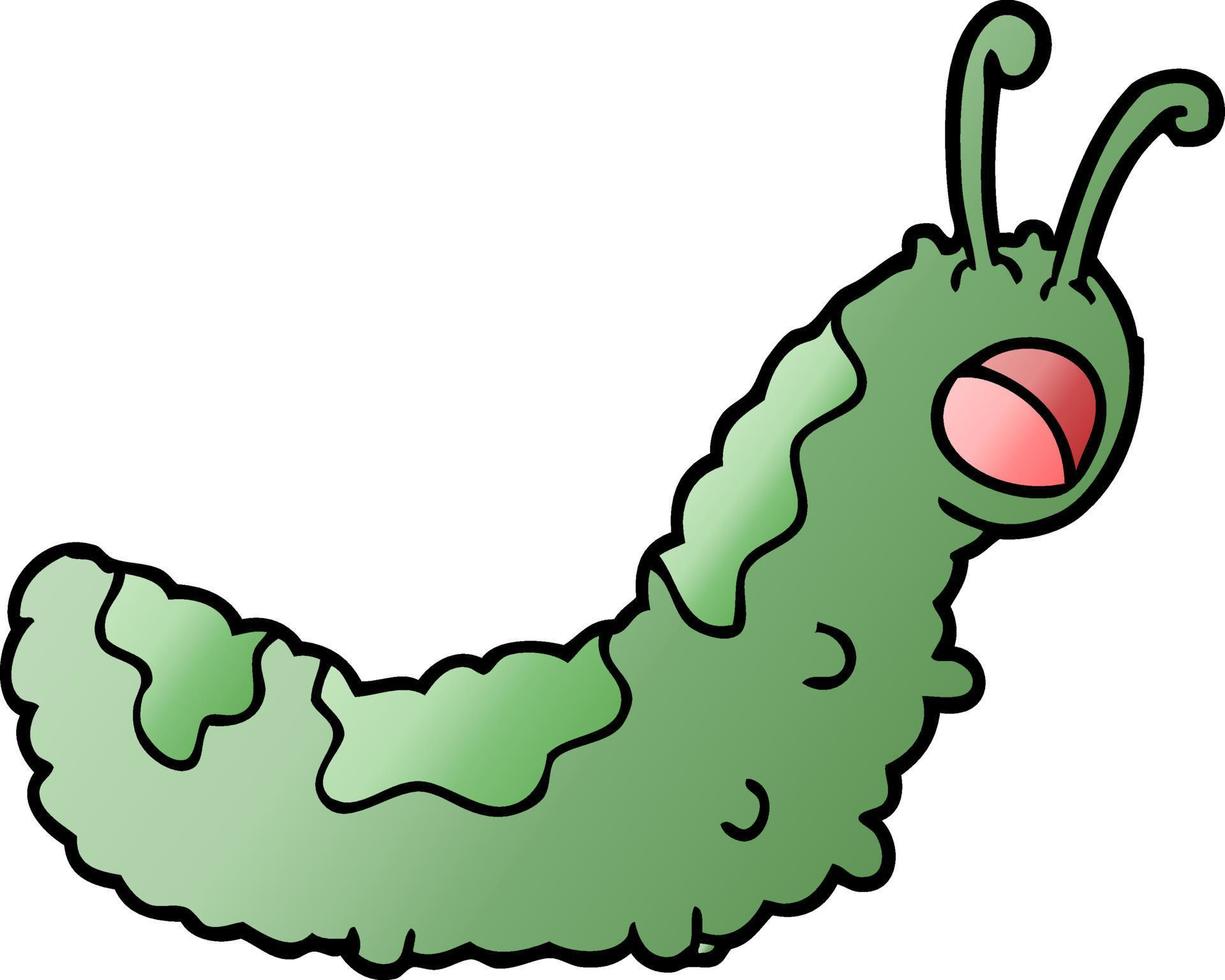 funny cartoon caterpillar vector