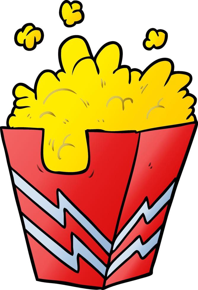cartoon box of popcorn vector