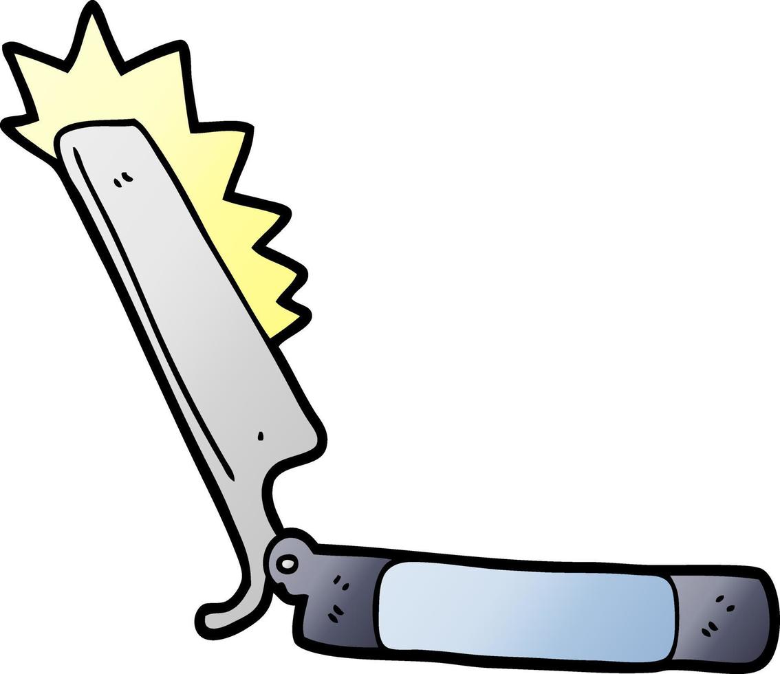 cartoon sharp razor vector