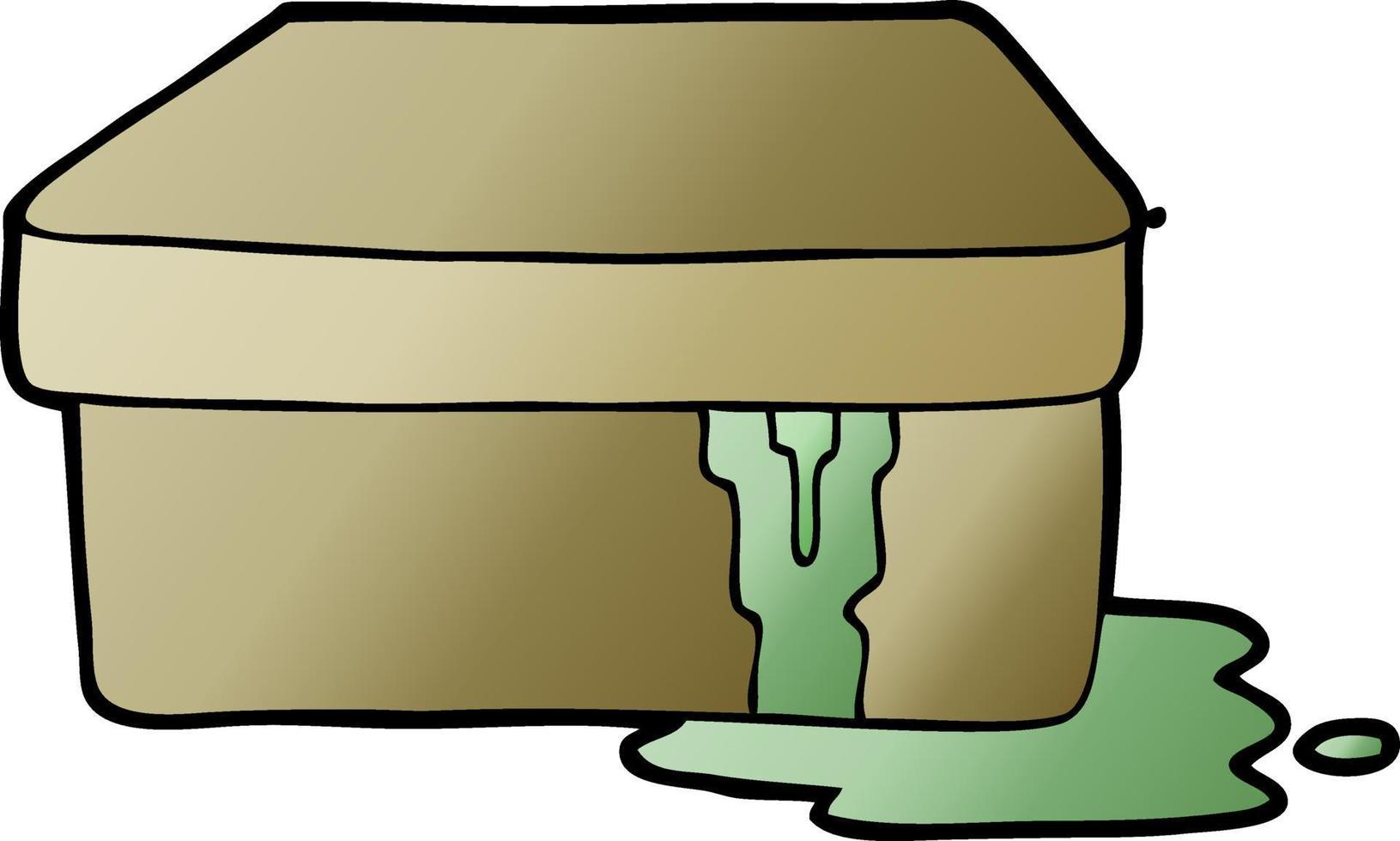 cartoon box with slime vector