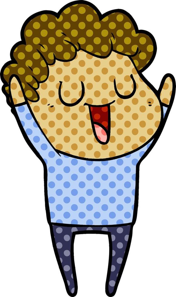 laughing cartoon man vector