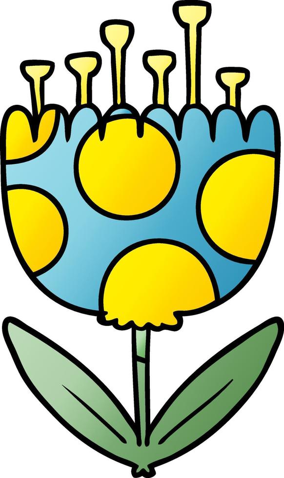 cartoon patterned flower vector