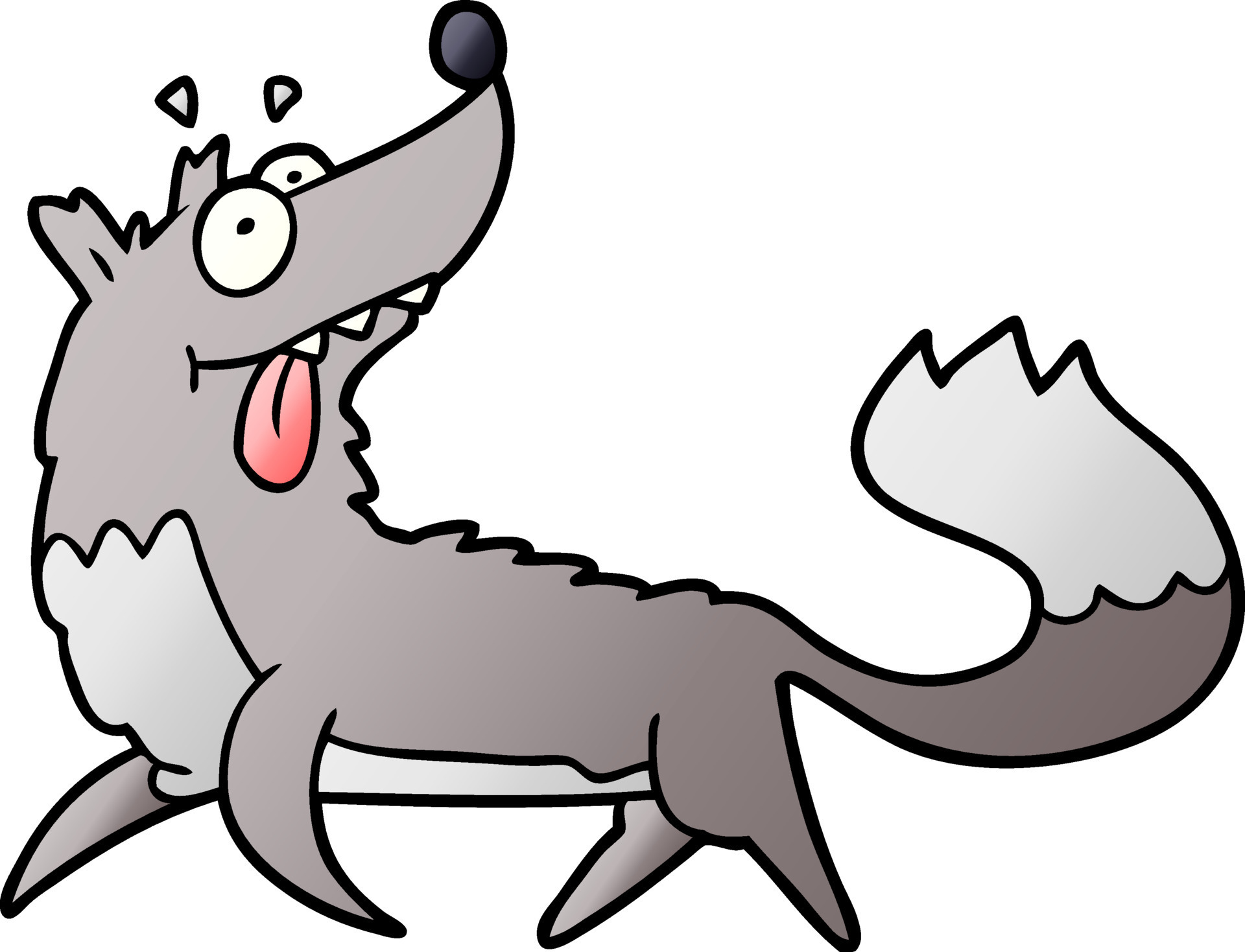 cartoon hungry wolf 12422554 Vector Art at Vecteezy