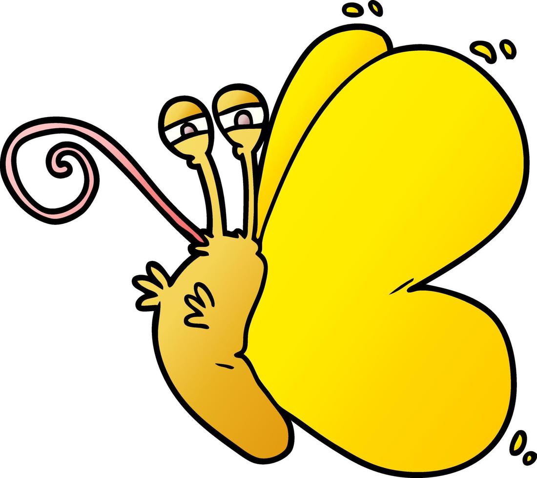 funny cartoon butterfly vector