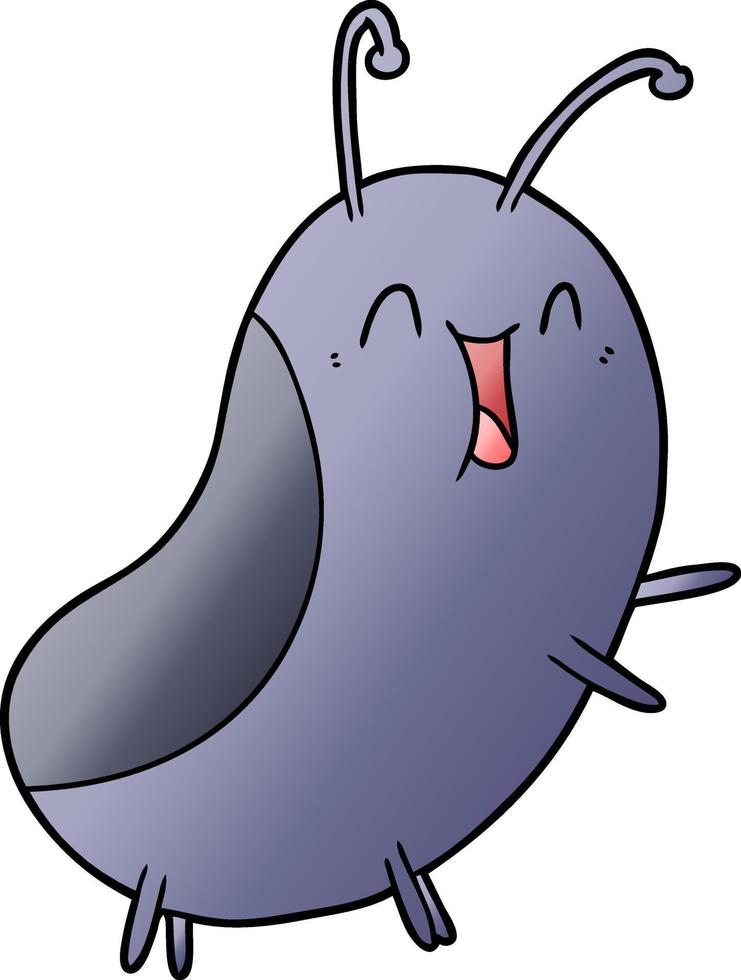 cartoon happy bug vector