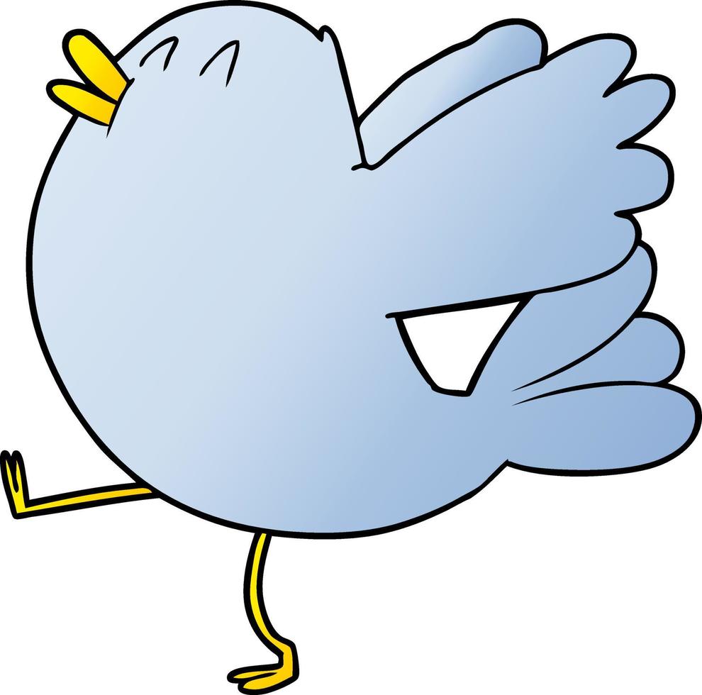 cartoon flapping bird vector