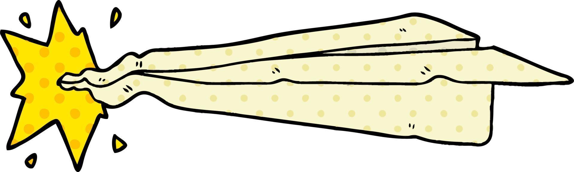 cartoon paper airplane vector